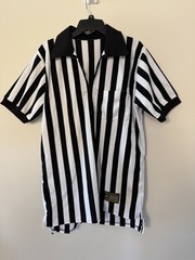 McDavid Interawear Sports Referee Shirt XL Black & White Stripes Made in USA
