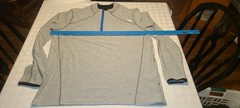 Mens SodoSolux L/S zip neck running shirt xxl grey