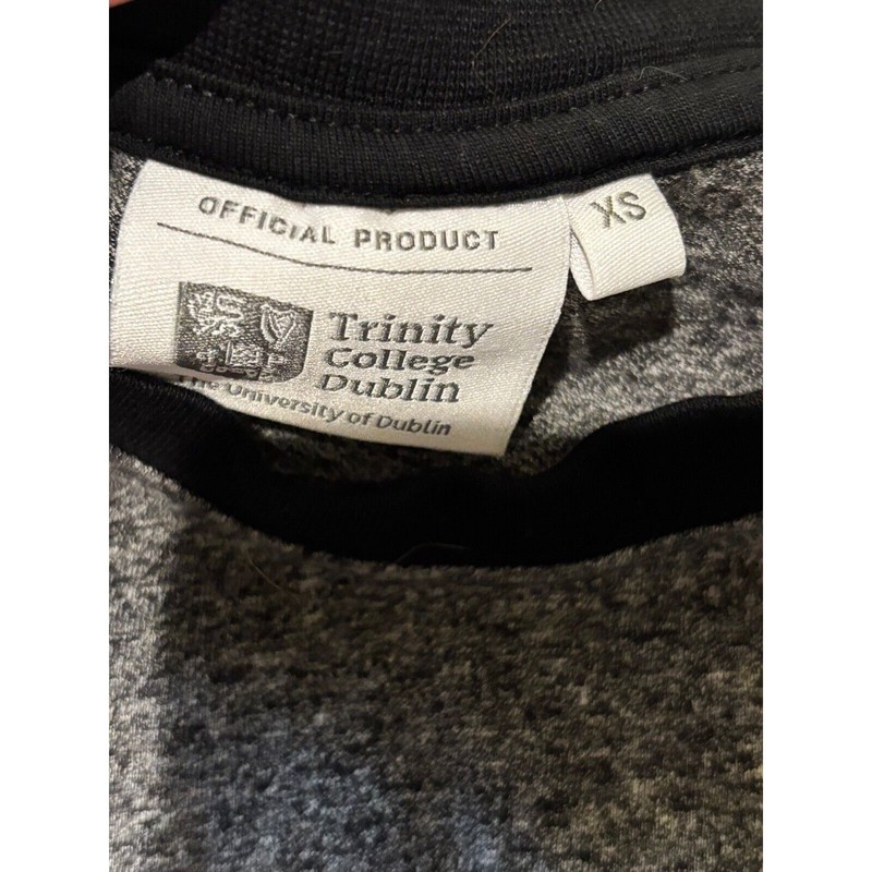 Trinity College Dublin long Sleeve Gray Black Red SZ XS Official gear Ireland gallery