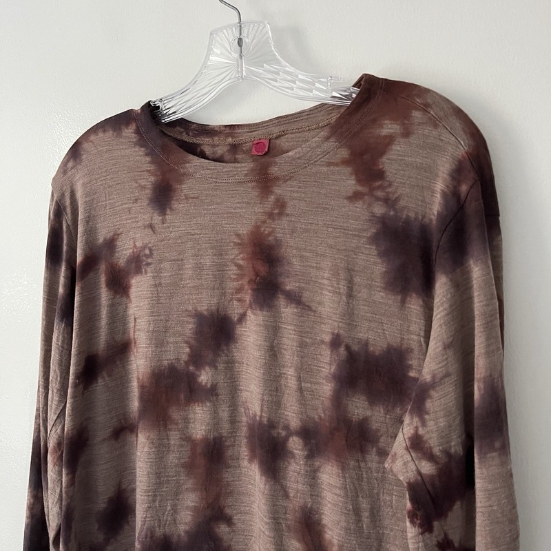Lululemon Lab Wool Blend Tie Dye Long Sleeve T Shirt Brown Large gallery
