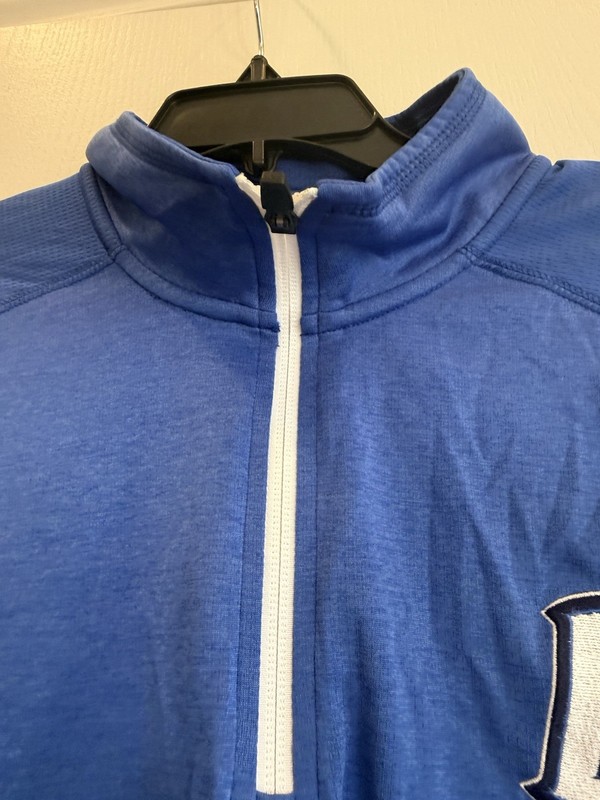 mens quarter zip pullover XXL with Creighton Logo Royal Blue gallery