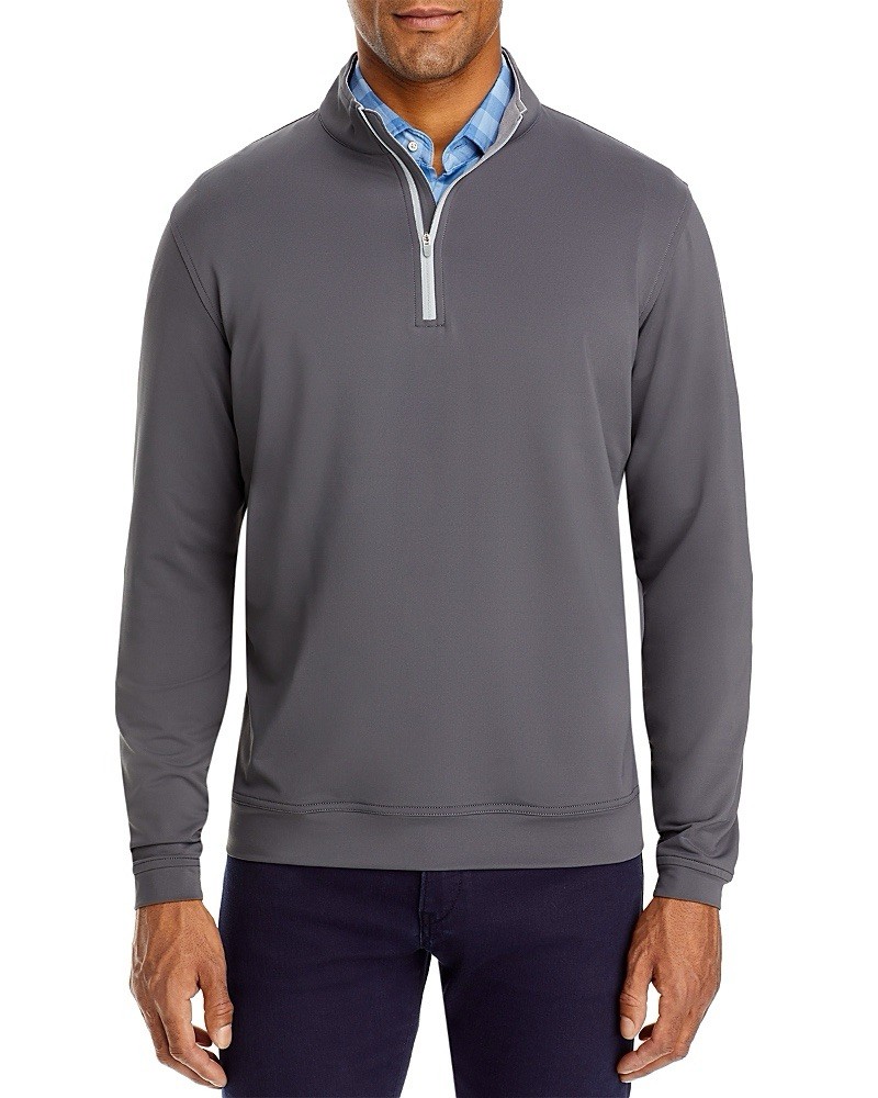 Peter Millar Crown Sport Perth Quarter Zip 1/4 Pullover Golf Iron Grey XXL 2XL gallery