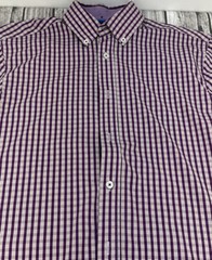 Construct moisture wicking super lightweight Mens small purple striped L/S