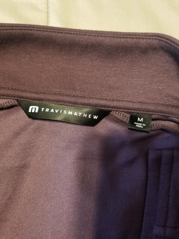 Travis Mathew 1/4 Zip Pullover Mens Purple Long Sleeve Pockets M gallery