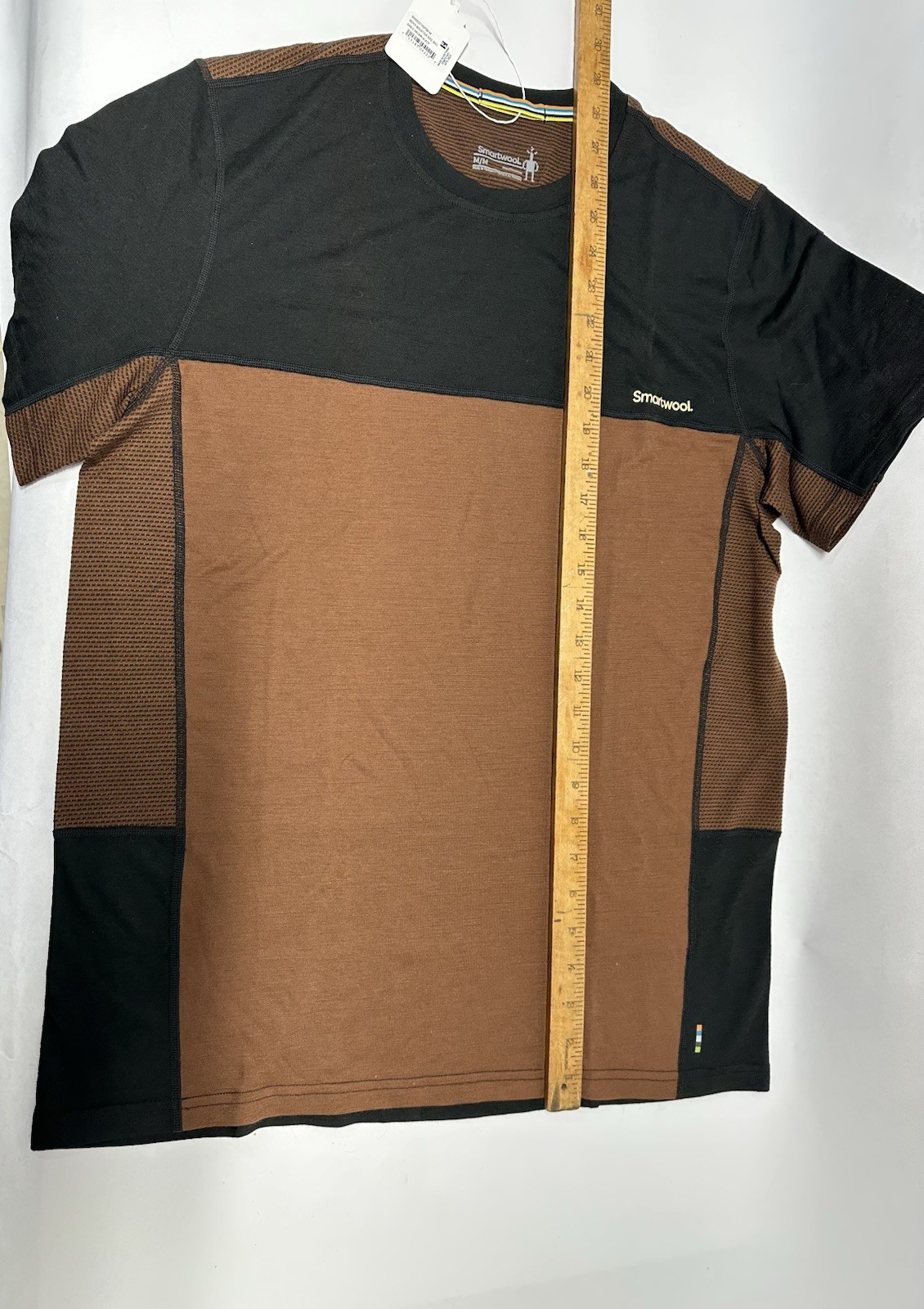 Smartwool Mens Mountain Bike Short Sleeve Tee Medium 2745P59-M Sable brown Black gallery