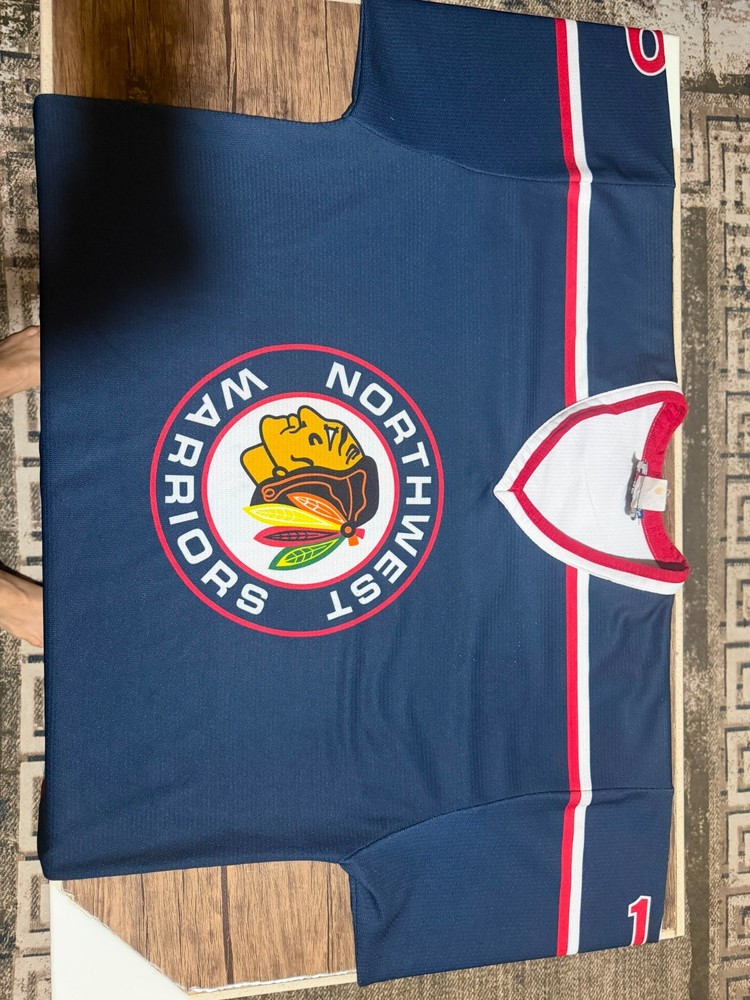Kobe Sportswear Northwest Warriors Hockey Jersey XXL Navy Blue #19 Respect Patch