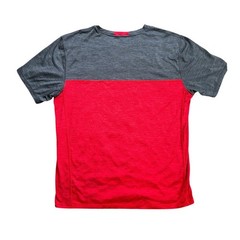 Prana T-Shirt Mens Size XL Red Grey Colorblock Performance Activewear Excellent