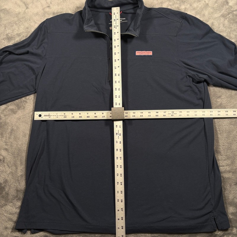 Vineyard Vines Edgartown Shirt Mens XL Black Pima Cotton Stretch Quarter Zip gallery