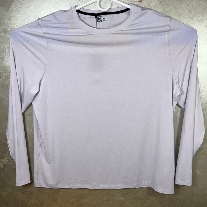 VRST Mens Long Sleeve Tee Misted Lilac 2XL Moisture Wicking Stretch UV Anti Odor gallery