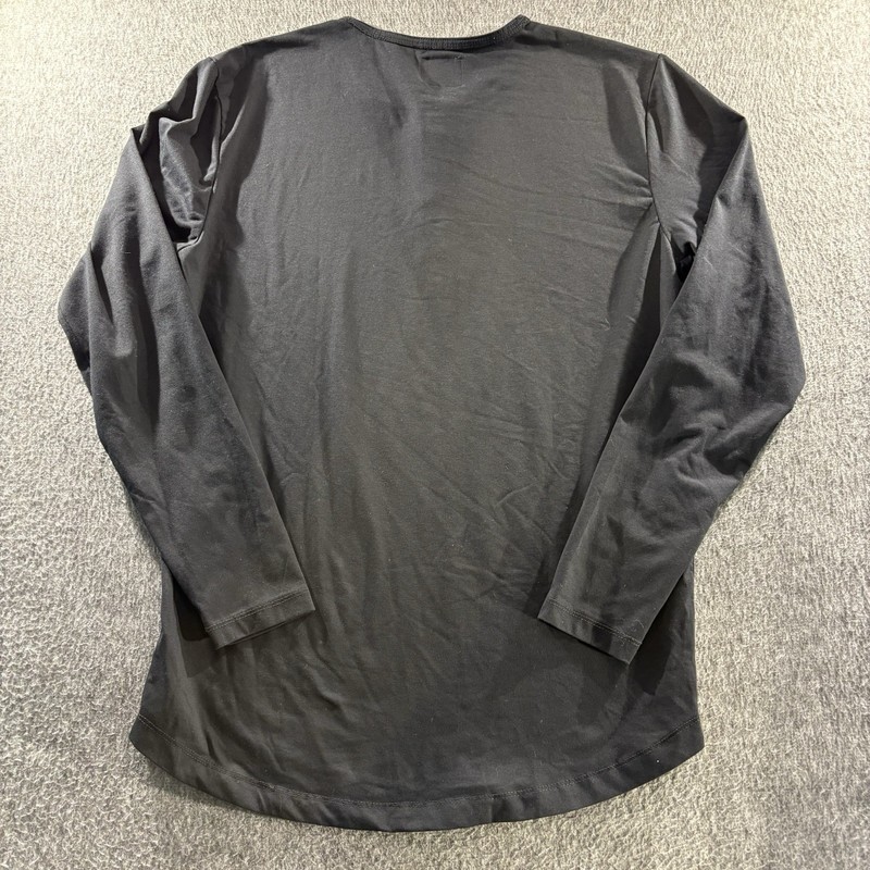 Bylt Shirt Mens Medium Black Drop Cut Lux Curve Hem Long Sleeve T Shirt gallery