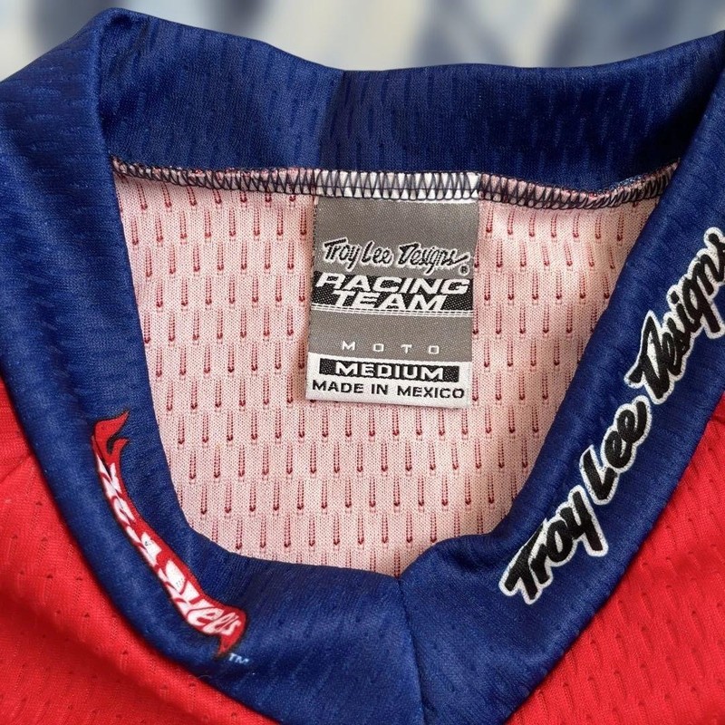 Troy Lee Designs Hot Wheels Limited Edition Motocross MX Jersey Red White Size M gallery