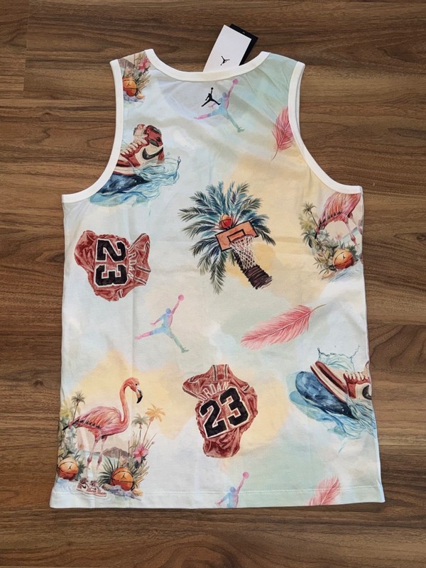 NWT Nike Air Jordan Flight Essentials Jersey Tank Top Flamingo HJ2403 100 M-T gallery
