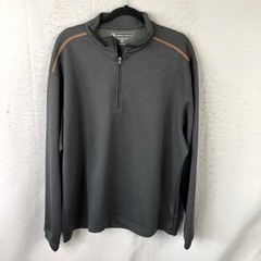 Pebble Beach Quarter Zip Pullover Mens XL Gray Long Sleeve Performance Golf