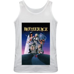 Beetlejuice Film Poster Regular Fitted White Vest Top