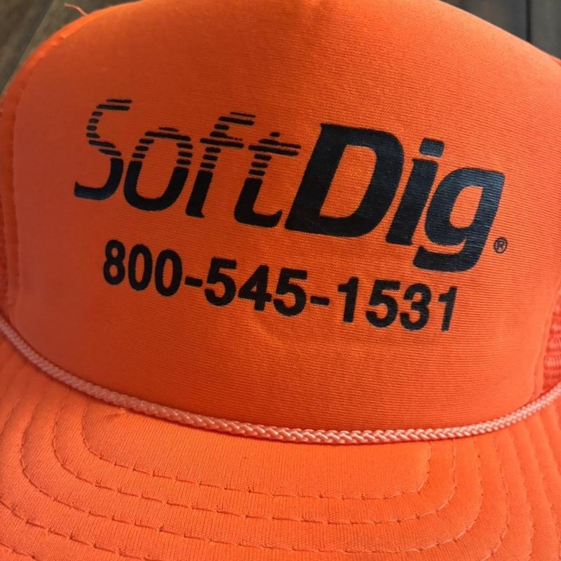 SoftDig orange trucker snapback hat mesh back bold workwear promo style gallery