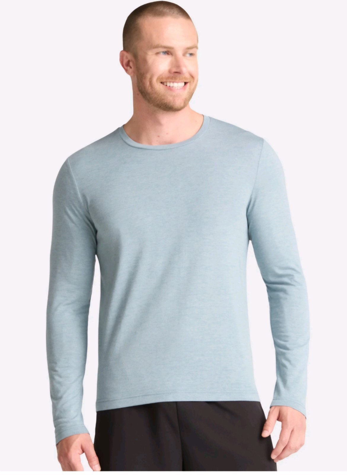 Athletic Works Men's Blue Tri-Blend Long Sleeve T-Shirt Size 3XL NEW FREE SHIP! gallery