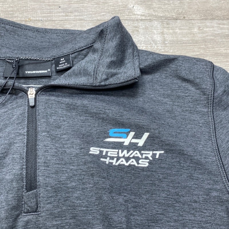 TrueWerk Pullover Mens M Grey Stewart-Haas Ford 1/4 Zip Performance Workwear gallery