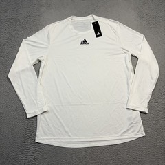 Adidas PreGame Badge Of Sport Shirt Men’s Medium White Long Sleeve Tee HS9216