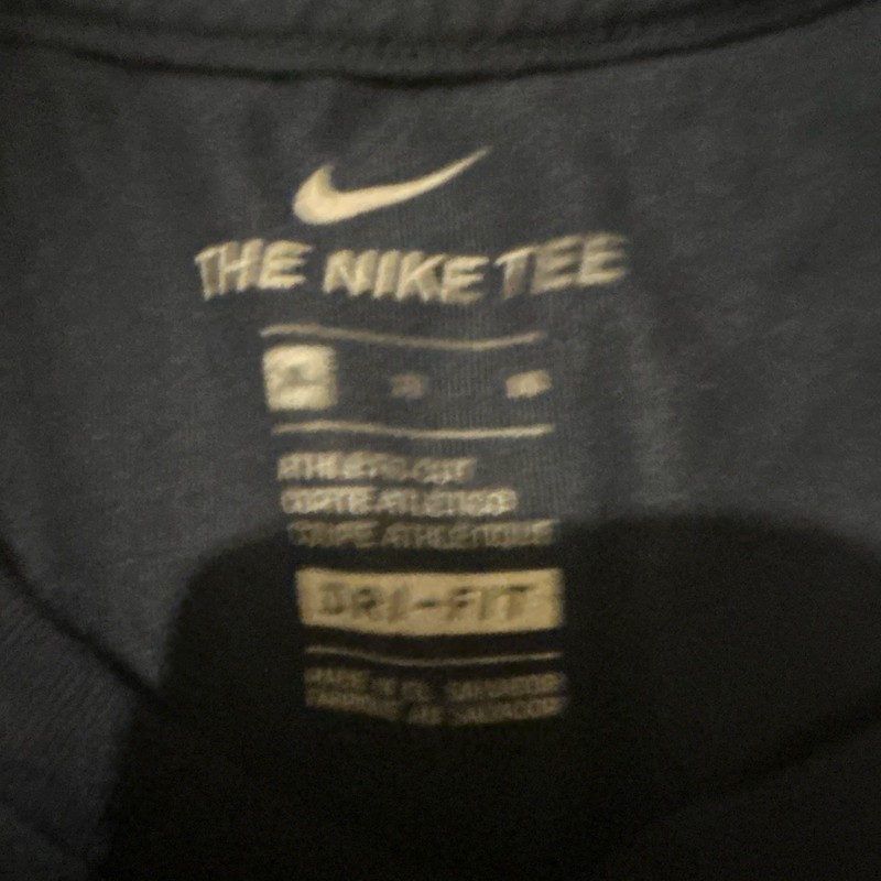 Nike The Nike Tee Dri-FIT Men's M Blue Texas Logo Crew / small holes by neck .. gallery