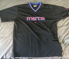 Vintage New York Mets Jersey Nike Team Sport Brand Size XL BLACK baseball Genuin