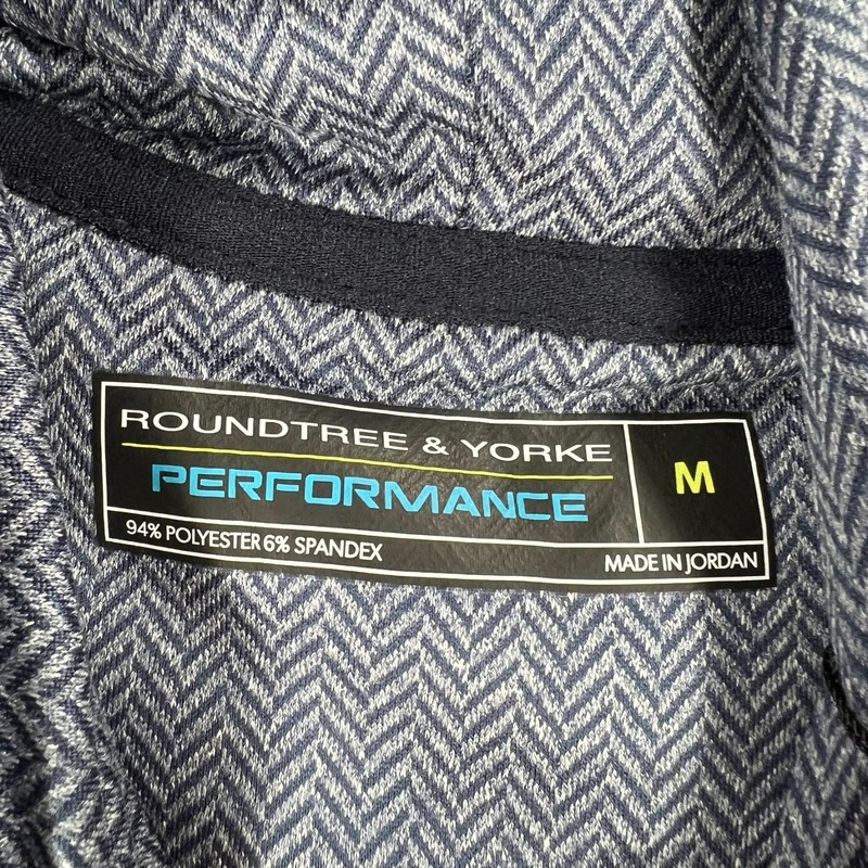 Roundtree & Yorke Performance Pullover Mens Medium Hooded Blue Long Sleeve New gallery