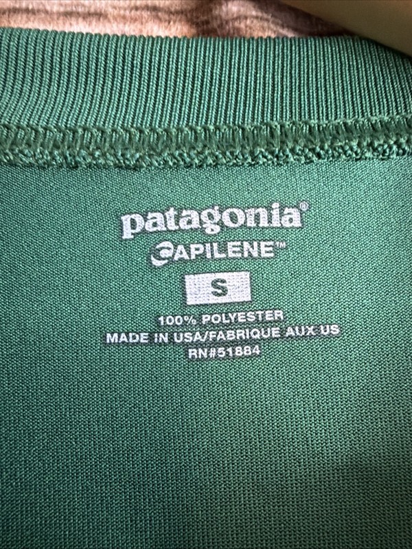 Patagonia Capilene Shirt Mens Small Long Sleeve Hawaii Made USA Outdoor Canoe gallery