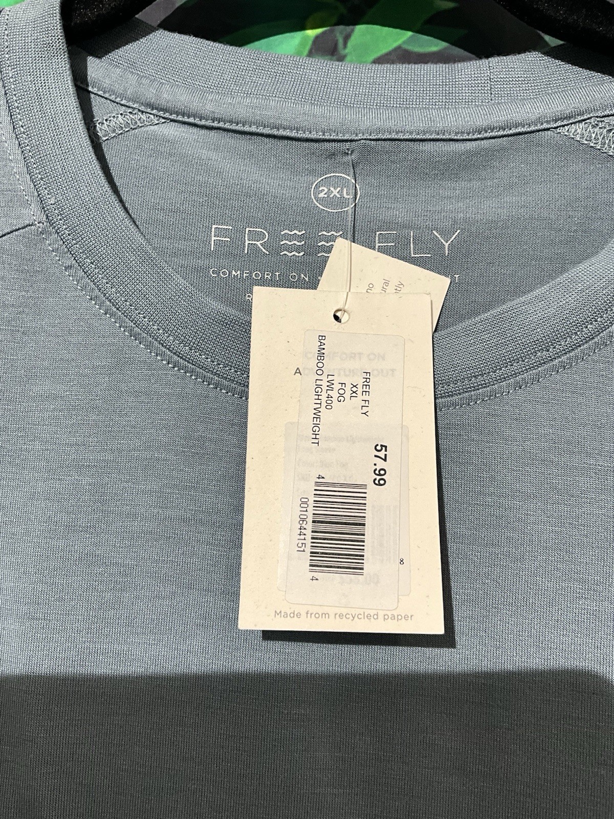 Free Fly Mens Bamboo Lightweight Long Sleeeve Shirt Fog Blue 2XL gallery