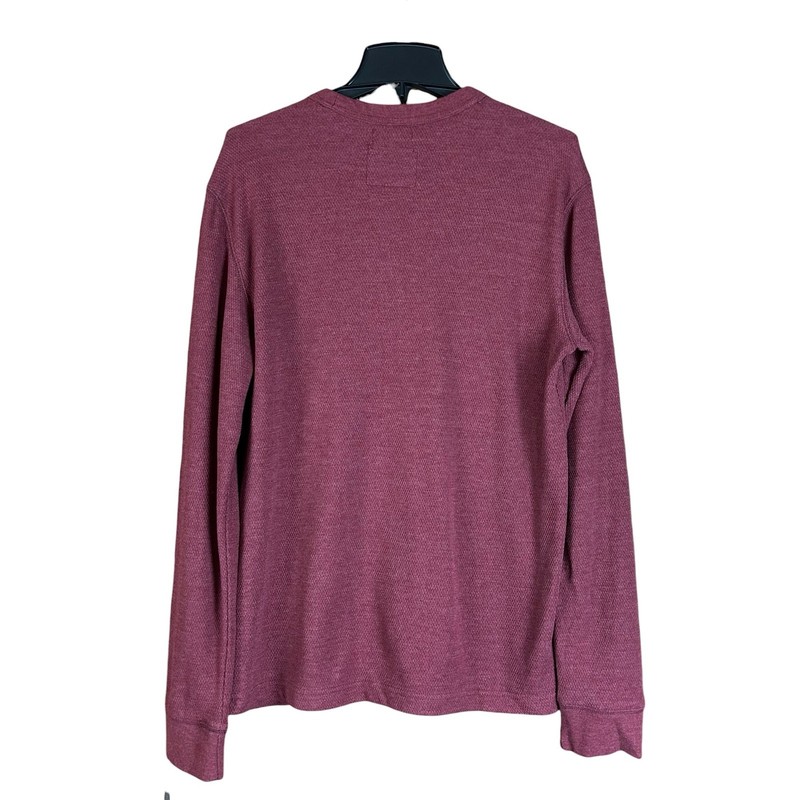 St John's Bay Mens Pullover Size L Maroon Crew Neck Long Sleeve Athleisure Shirt gallery