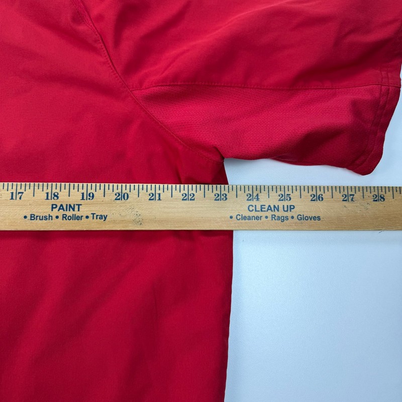 Adidas 1/4 Zip Pullover Windbreaker Jacket Mens Small Red Batting Warm Up gallery