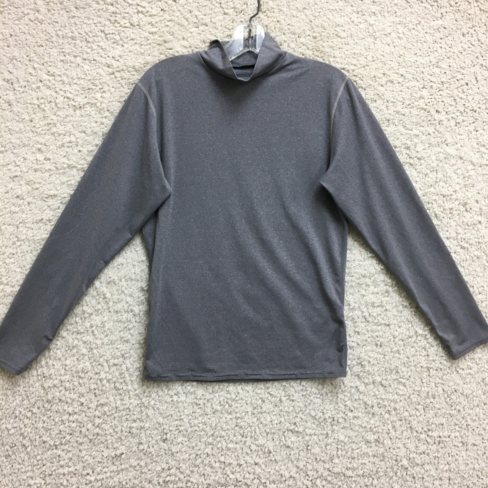 Nike Shirt Large Adult Gray Compression Mock Neck Long Sleeve Pullover Mens L gallery