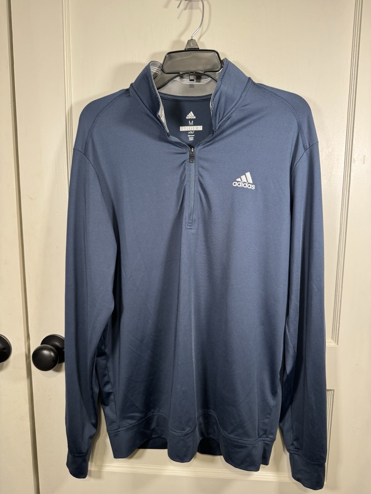 Adidas Men's Classic 1/4-Zip Performance Golf Pullover "Crew Navy" Color, Size M gallery