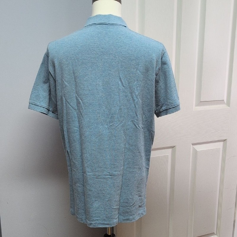 Polo Ralph Lauren Light Blue Heather Classic Fit Cotton Polo Shirt Size L gallery