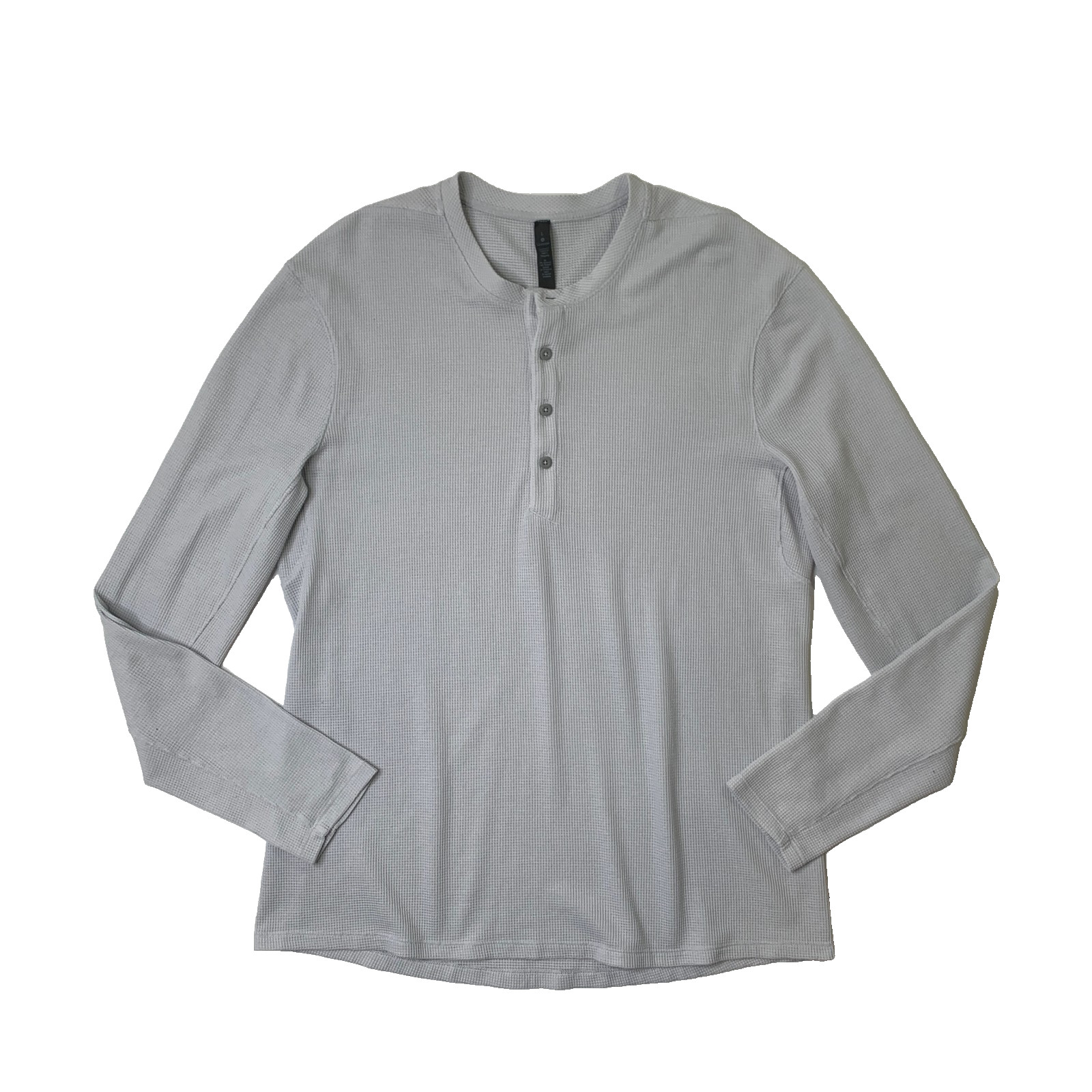 Lululemon Shirt Mens Large Lighthouse Shift Stich Henley Waffle Knit Long Sleeve gallery