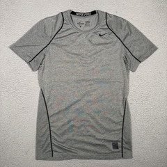 Nike Pro Shirt Mens Small Gray Fitted Running Lifting Fitness Sports Workout