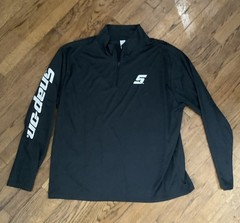 Snap-on Pullover Mens Black Zip Performance Long Sleeve Athletic XL