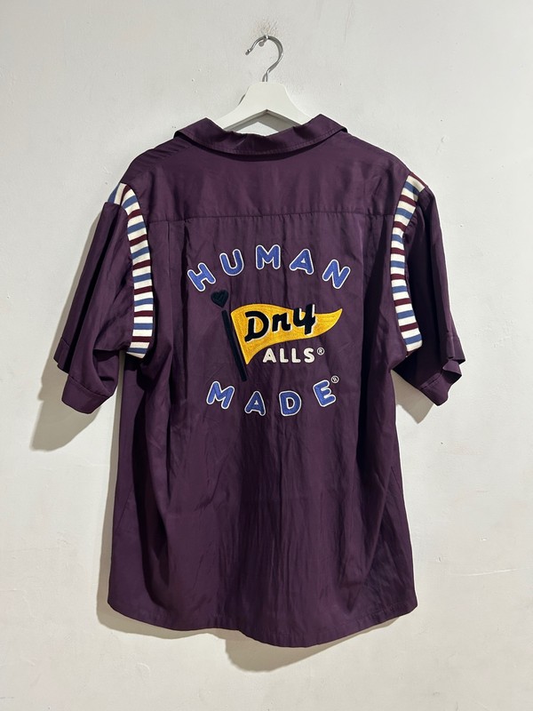 HUMAN MADE BOWLING BUTTON UP PURPLE SIZE LARGE PREOWNED gallery