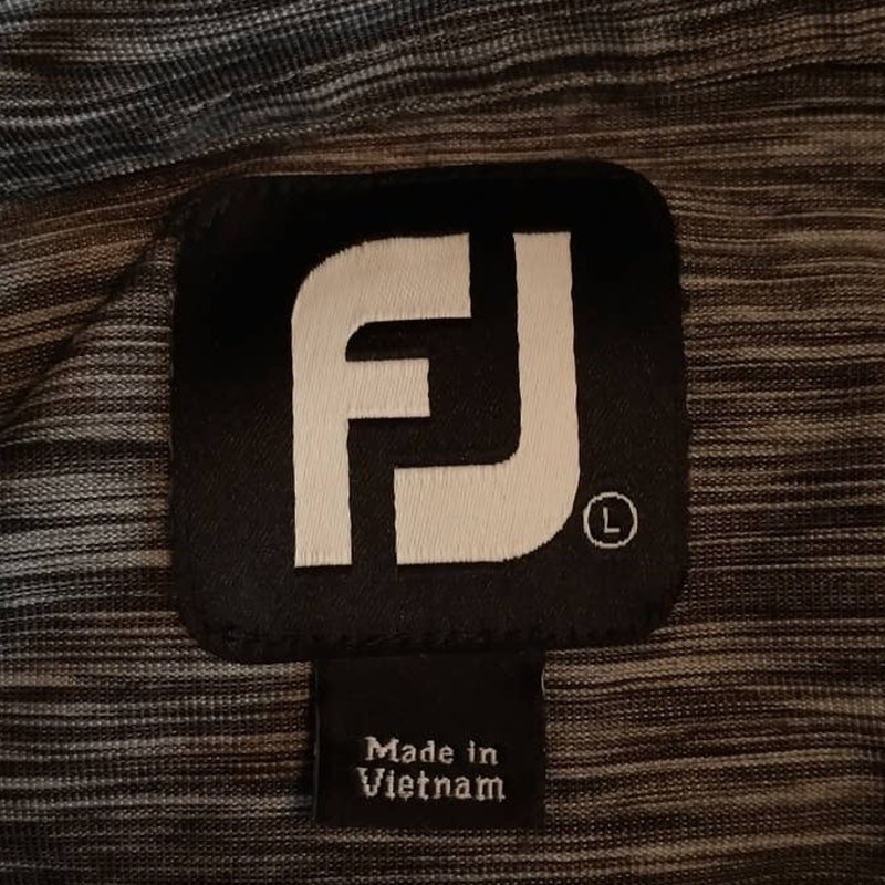 FootJoy Golf Polo. Men's Large. Black/Gray Washed. gallery