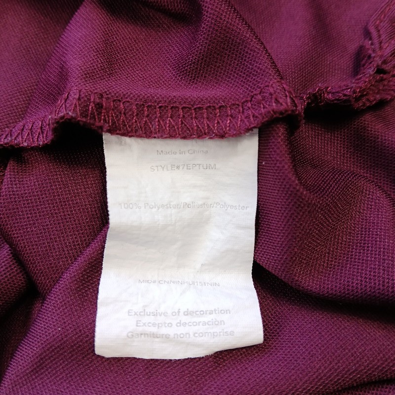 RUSSELL Athletic Shirt Men 4XL/Burgundy/Flex Collar-3 button Henley/Short Sleeve gallery