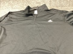 Adidas 1/4 Zip Pullover Mens XL Black Breathable Lightweight Golf Activewear