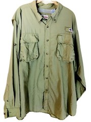 All American Fisherman Mens Button Down Vented Fishing Shirt Sz 2XL 50-52