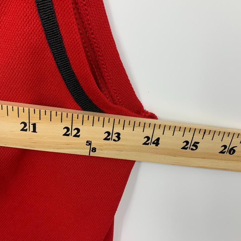 Vintage IOU 89 Men's Sleeveless Designer Jersey Size Large Red Black Polyester gallery