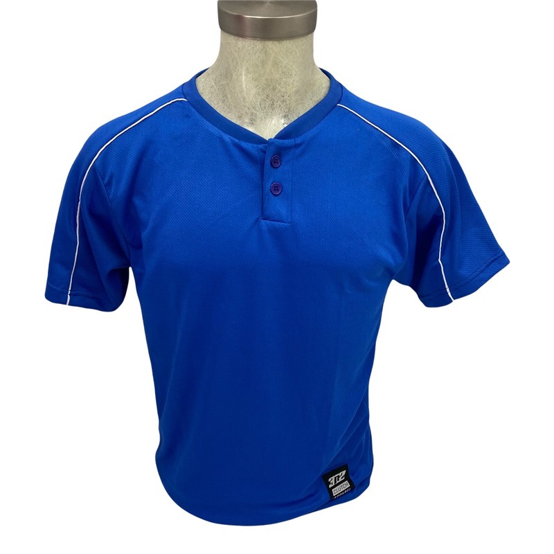 3n2 Clutch Apparel Shirt Mens Small Blue Baseball Short Sleeve Mesh Inset Work gallery
