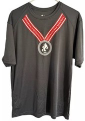 Disney Badger Sport Runners Performance Shirt Mens Medium Wolf Gray Mickey Medal