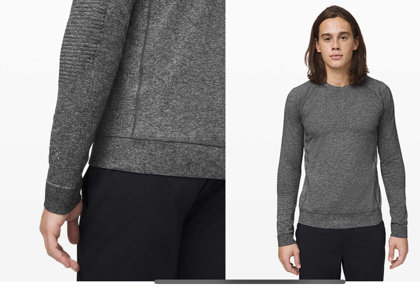 lululemon engineered warmth mens M Pullover Crew woman 8-10 Thermal Wool Blend gallery