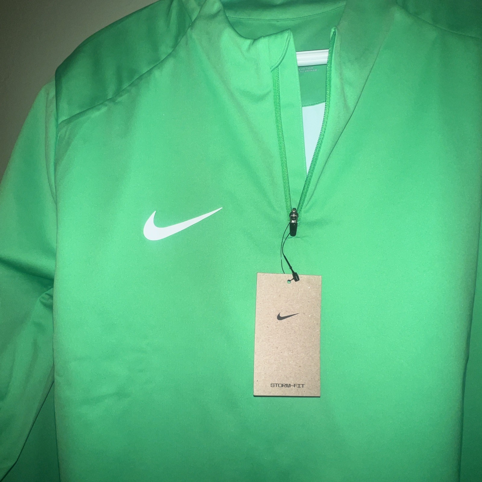 Nike Storm‑FIT Strike 24 Drill Top Men’s L Green 1/4 Zip waterproof Jacket New gallery