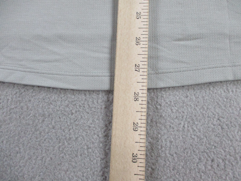 Lululemon Shirt Mens Medium Gray Henley Tech Performance Snap Button Long Sleeve gallery