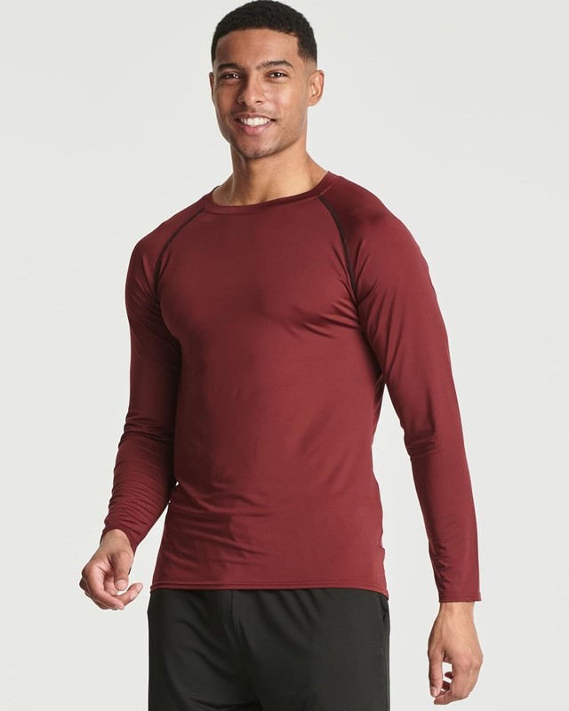Real Essentials 4 Pack: Men's Compression Long-Sleeve T-Shirt Medium, Set E gallery