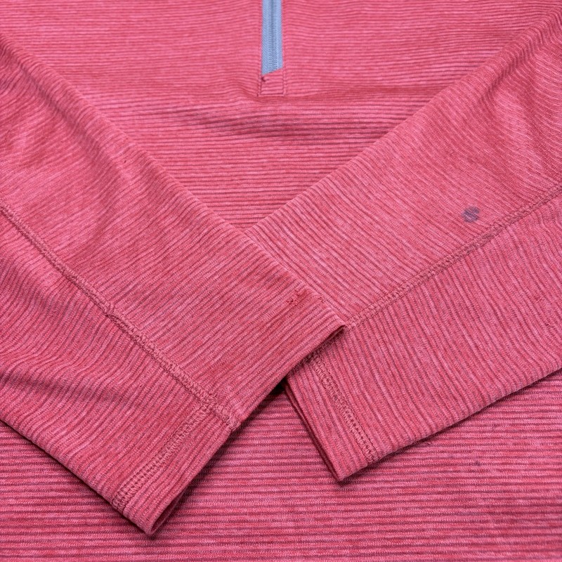 Vineyard Vines Men Performance Striped Sankaty Quarter Zip Sweater Red XXL gallery
