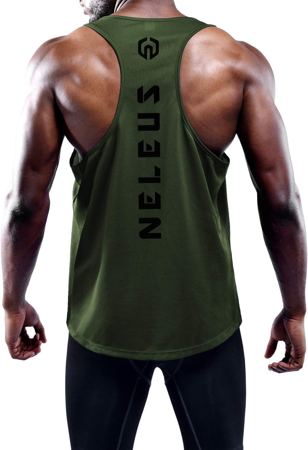 NELEUS Men'S 3 Pack Dry Fit Y-Back Muscle Tank Workout Gym Shirt gallery
