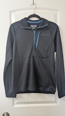 Patagonia Gray Solid 1/4 Zip Mock Neck Raglan Long Sleeve Pullover S